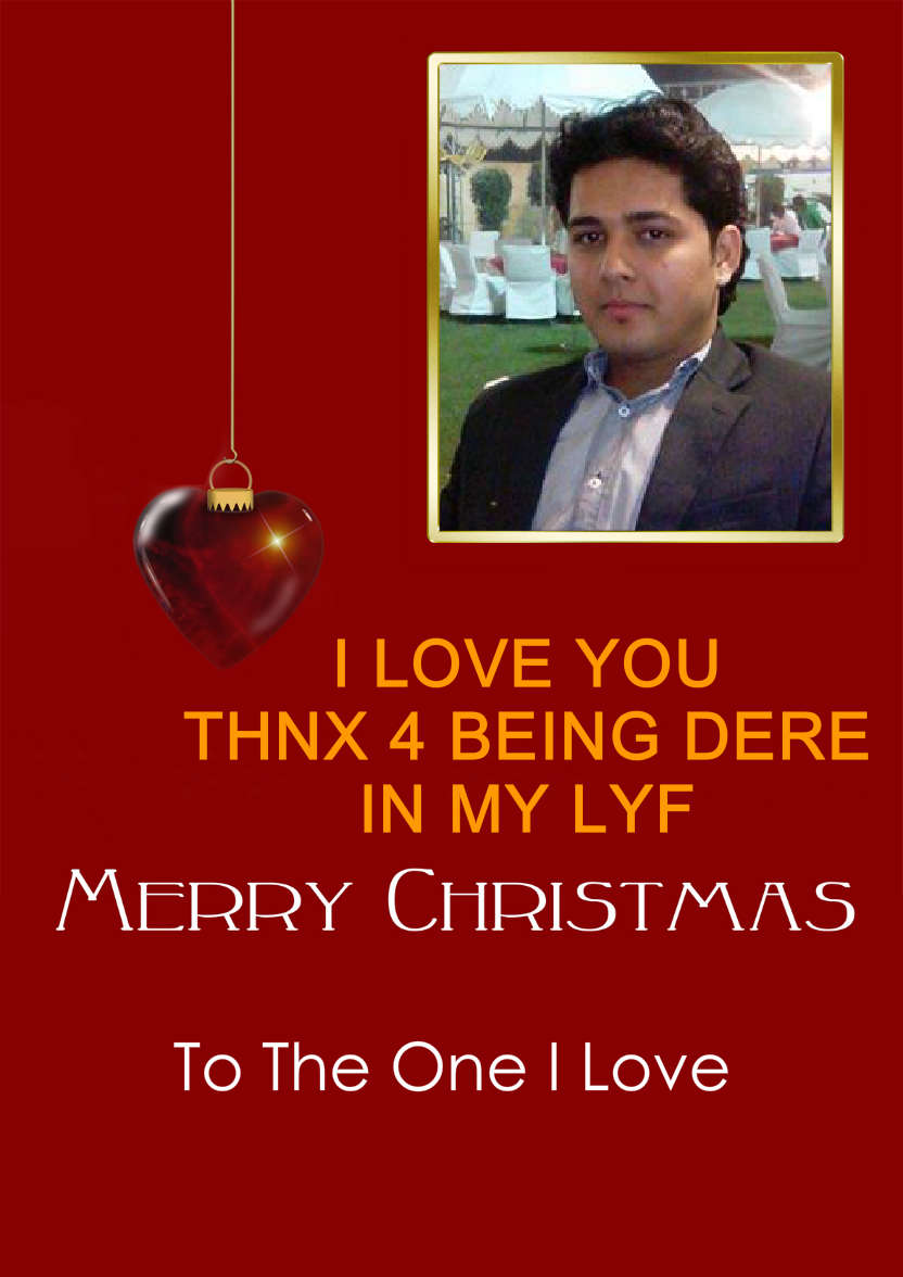 Hanging Heart Bauble Christmas Aperture Card - card made with Crafty Bob's Card Creator