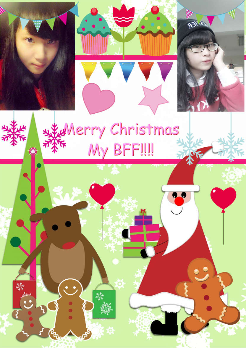 Christmas Friends - card made with Crafty Bob's Card Creator