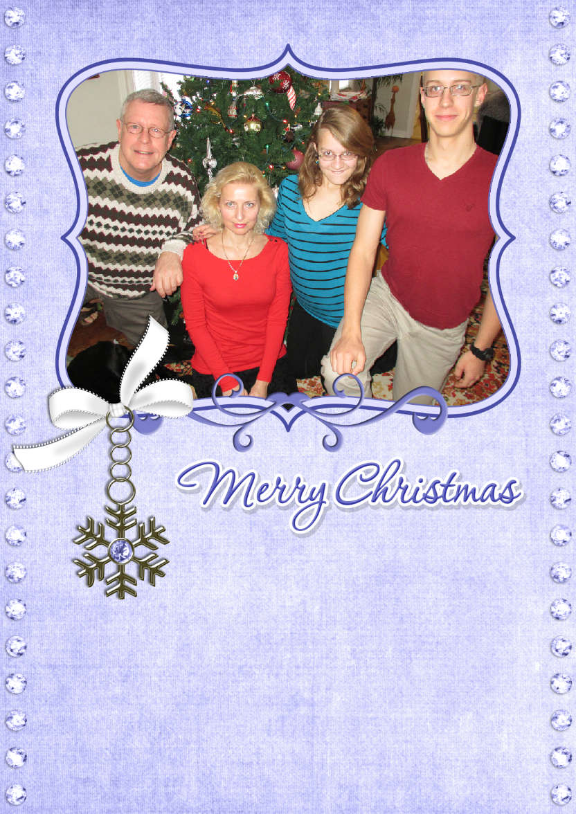 Christmas Bling Photo Card - card made with Crafty Bob's Card Creator