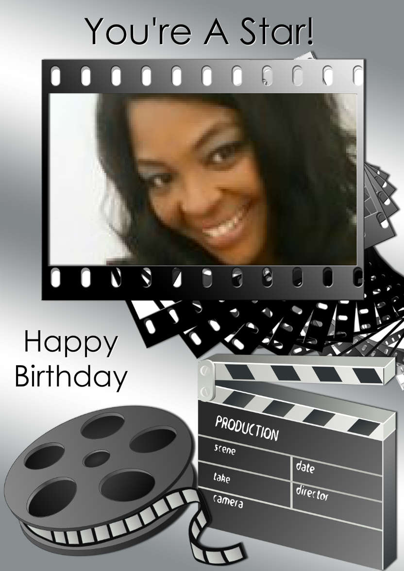 Movie Star Photo Card - card made with Crafty Bob's Card Creator