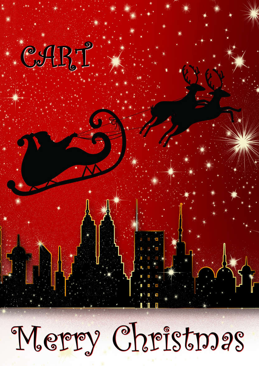 Christmas Silhouette City Scene - card made with Crafty Bob's Card Creator