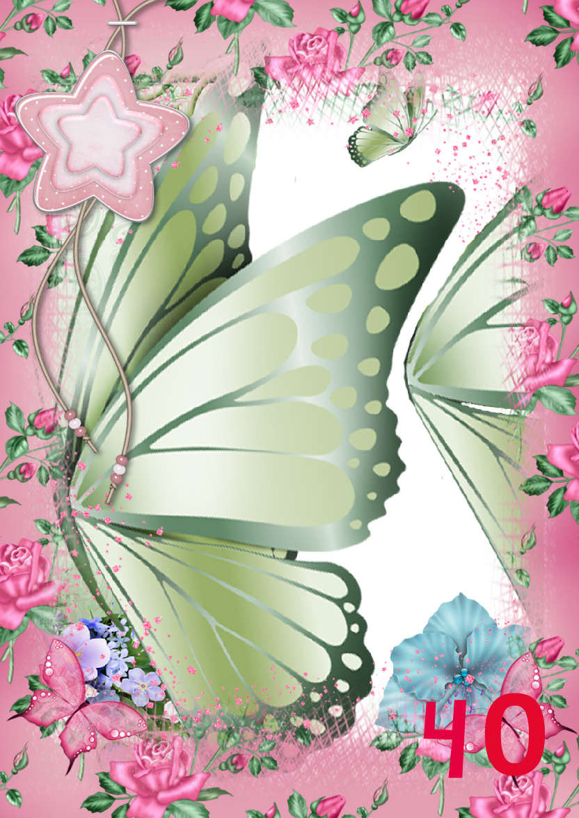 Celebrate with Pink Roses - card made with Crafty Bob's Card Creator