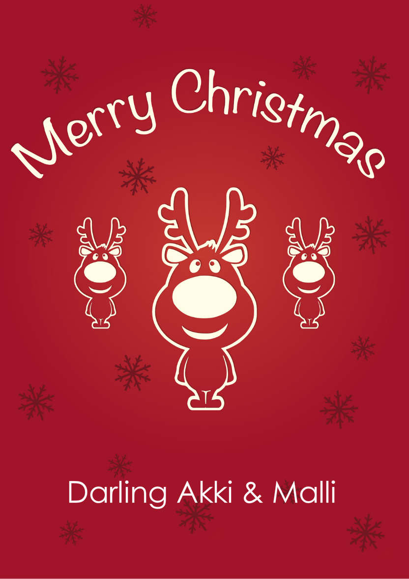 Smiling Reindeer - card made with Crafty Bob's Card Creator