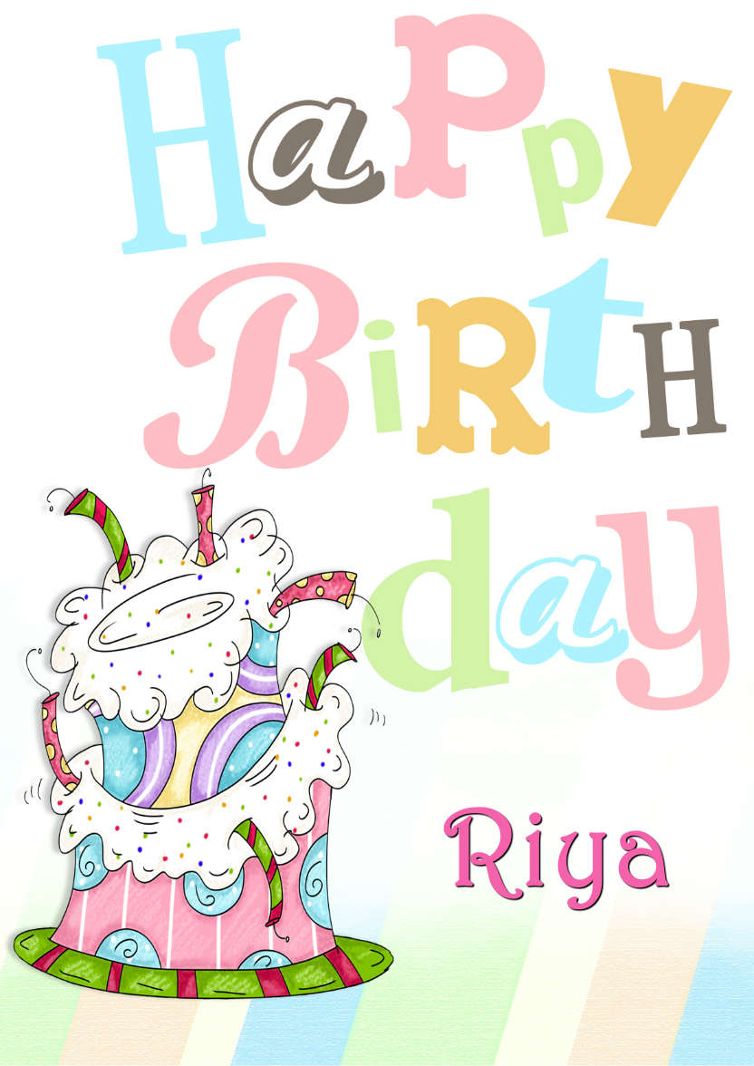 Funky Birthday Cake Card - card made with Crafty Bob's Card Creator