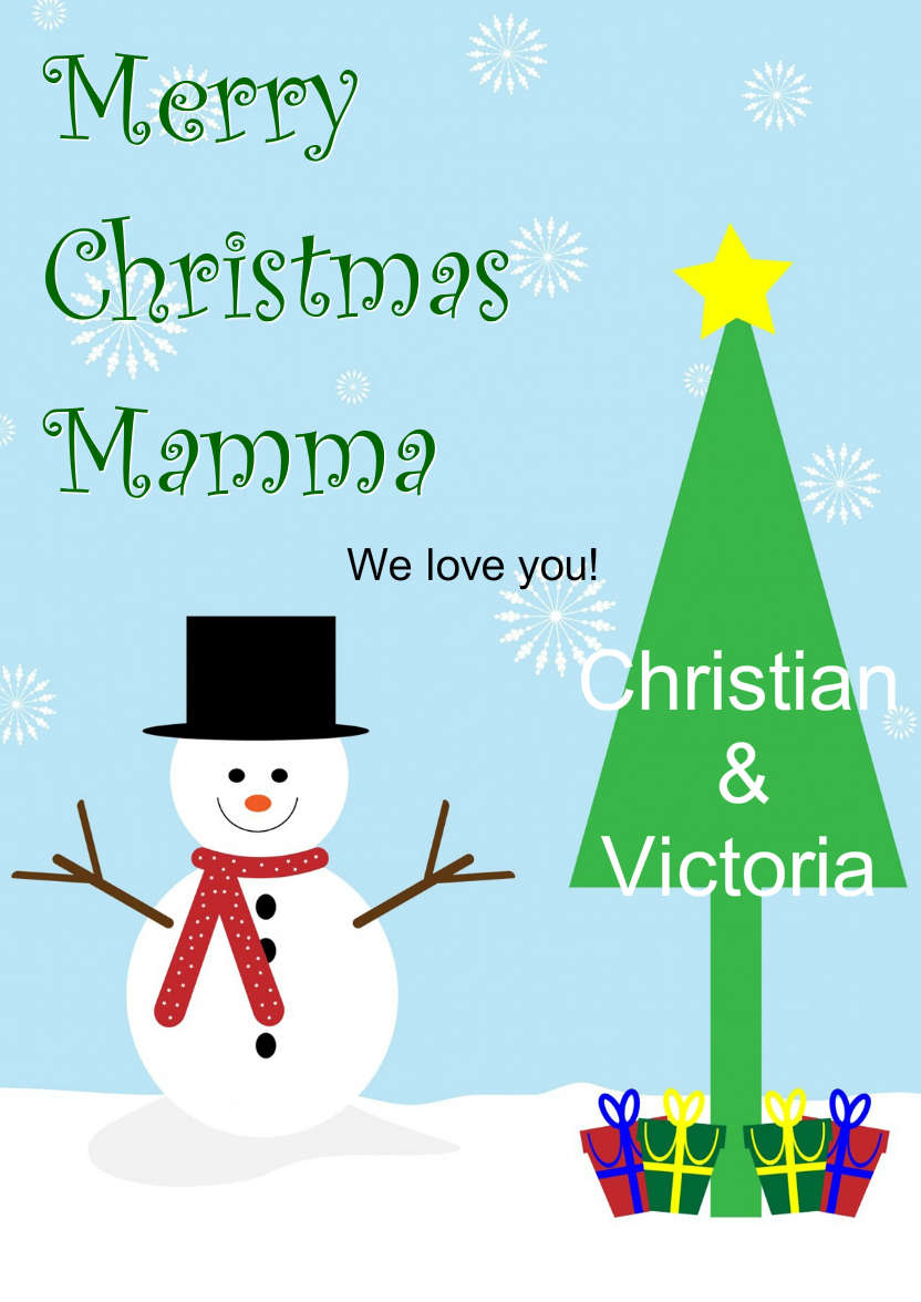 Smiling Snowman - card made with Crafty Bob's Card Creator