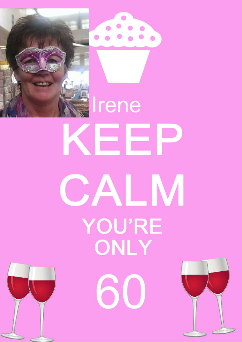 Keep Calm You're Only -  Pink - card made with Crafty Bob's Card Creator