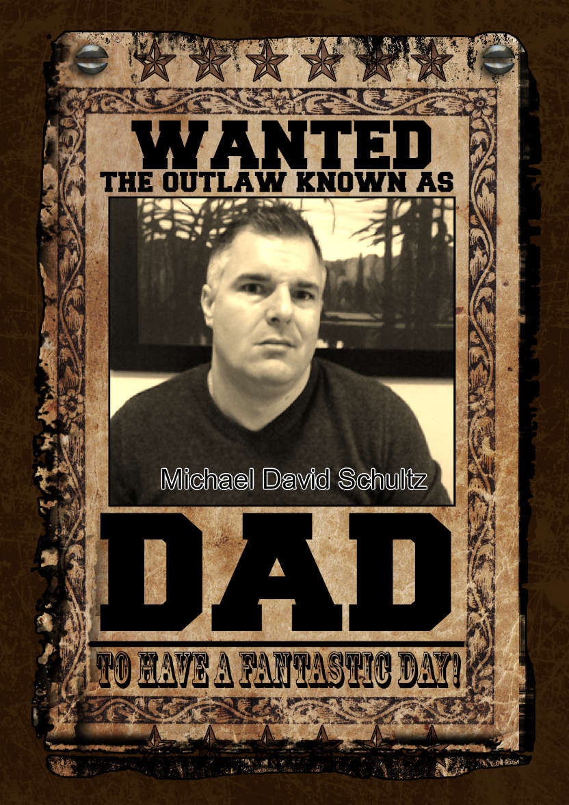 Dad Birthday. Father's Day, Photo Greeting Card - card made with Crafty Bob's Card Creator