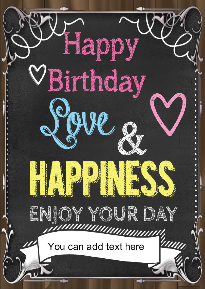 Chalkboard Card - card made with Crafty Bob's Card Creator
