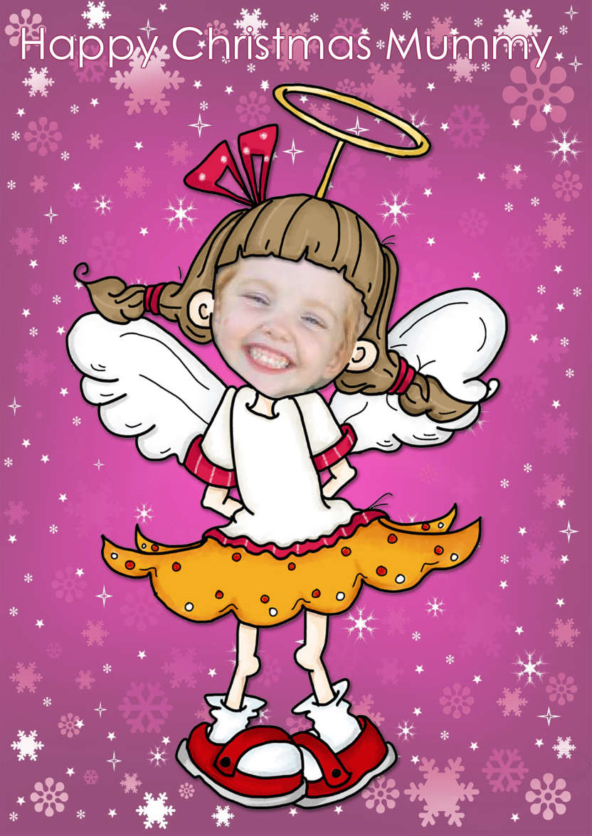Christmas Angel - card made with Crafty Bob's Card Creator