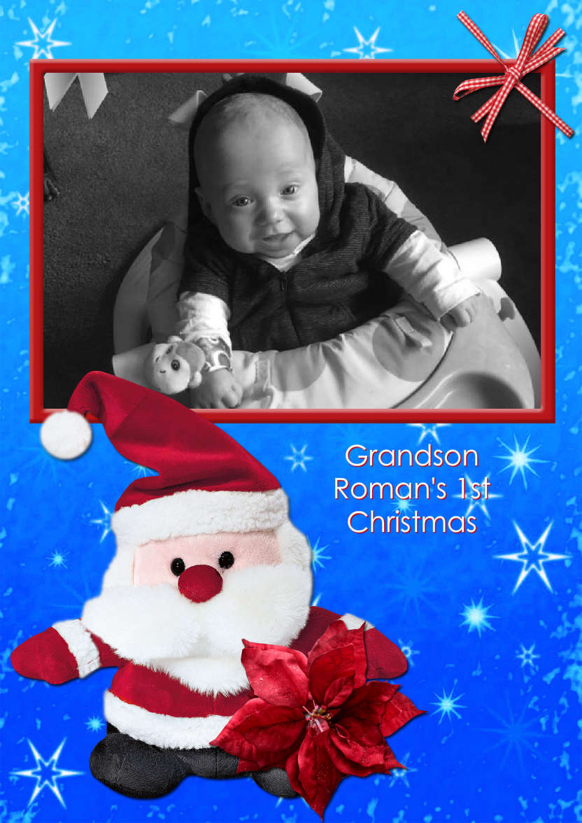 Cute Cuddly Santa - card made with Crafty Bob's Card Creator