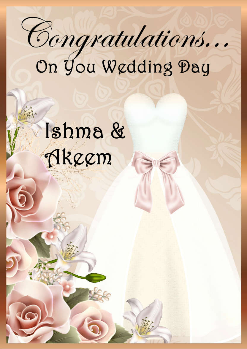 Wedding Day - card made with Crafty Bob's Card Creator