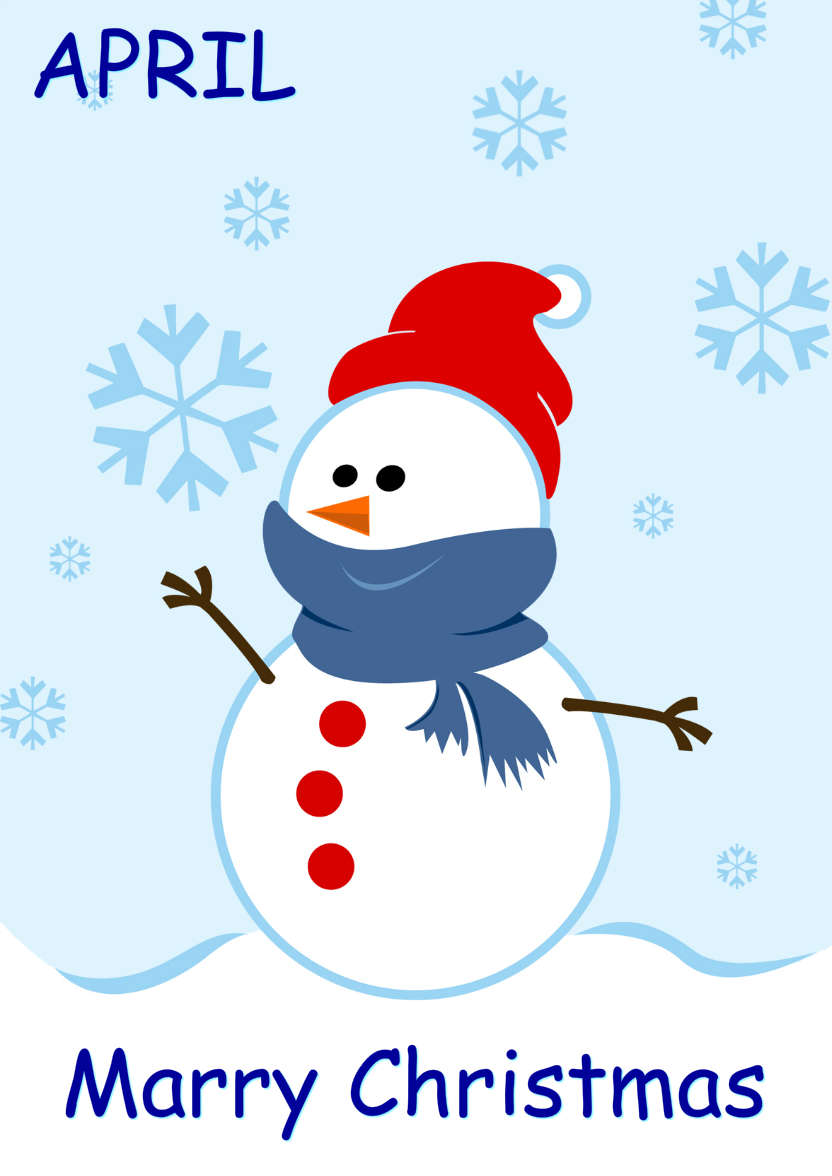 Cute Snowman with Snowflakes - card made with Crafty Bob's Card Creator