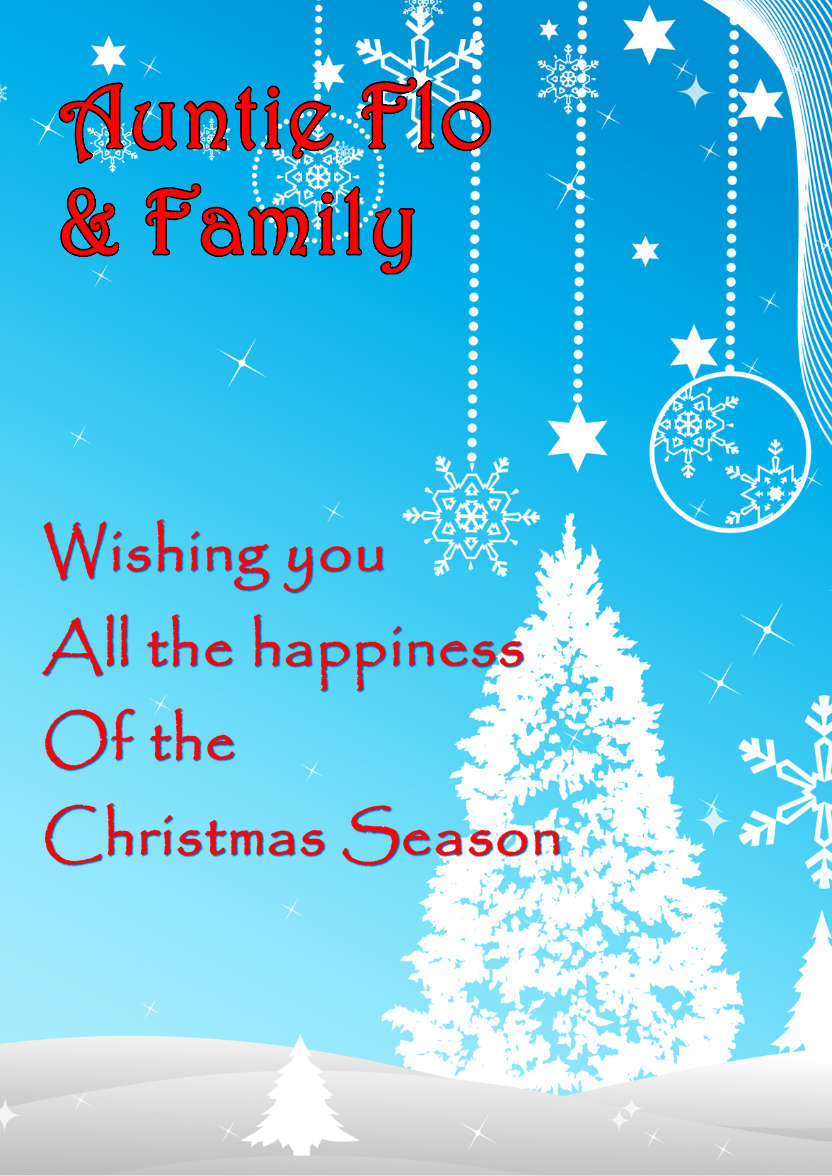 Christmas Bauble Snowscene - card made with Crafty Bob's Card Creator