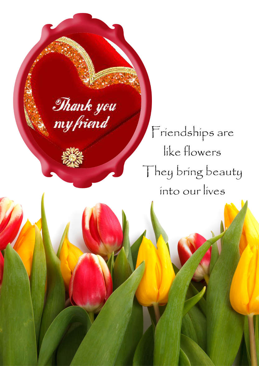 Tulip Frame Photo Card - card made with Crafty Bob's Card Creator
