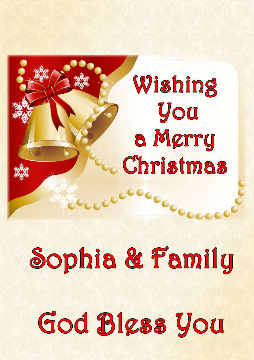 Jingle Bells Christmas Card - card made with Crafty Bob's Card Creator