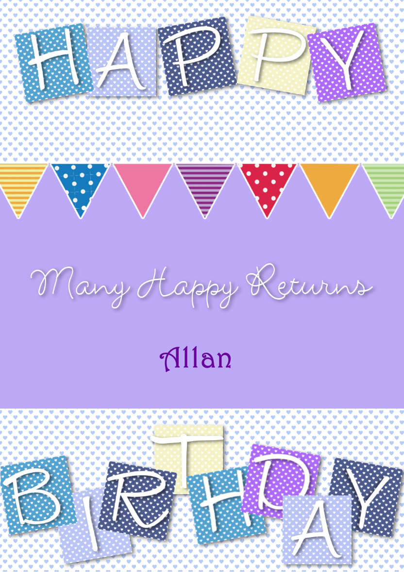Birthday Greetings 2 - card made with Crafty Bob's Card Creator