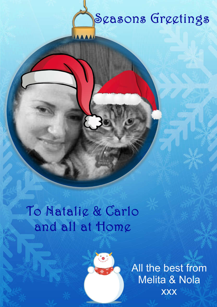 Christmas Bauble Aperture Card - card made with Crafty Bob's Card Creator