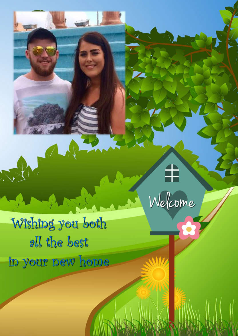 New Home Photo Card - card made with Crafty Bob's Card Creator