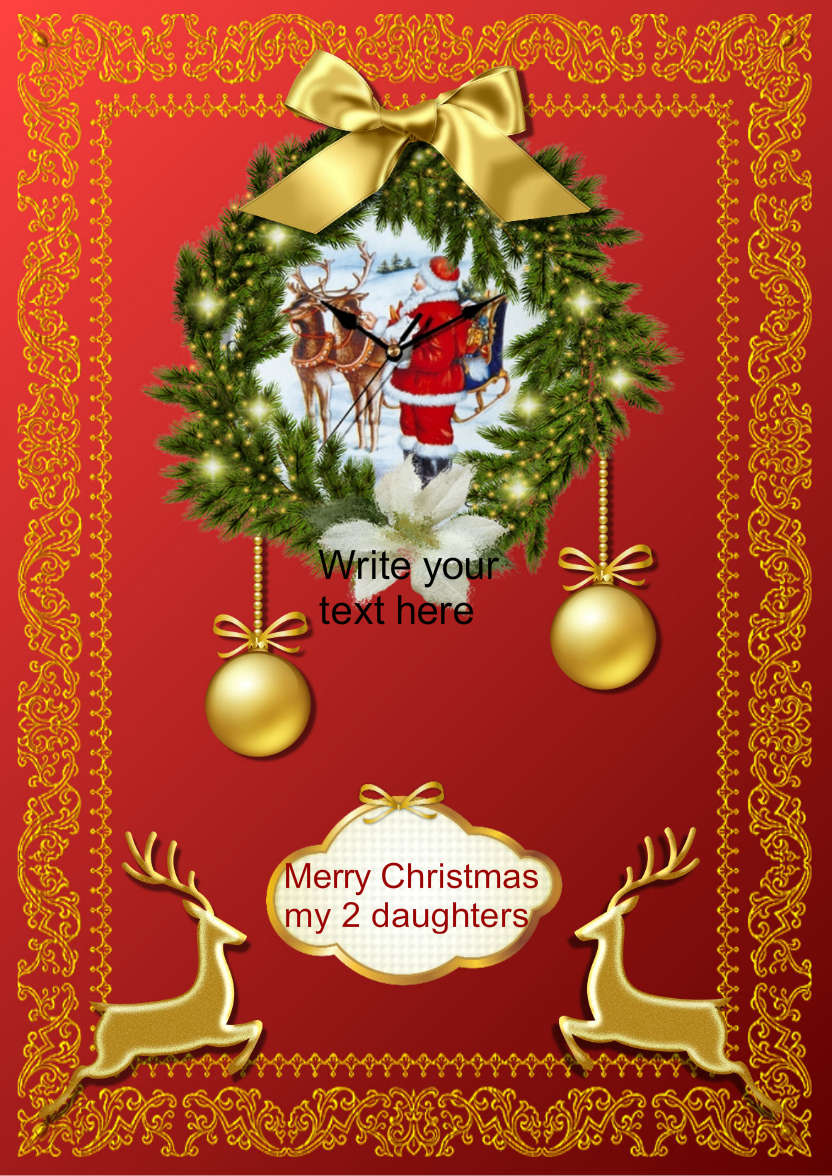 Christmas Time - card made with Crafty Bob's Card Creator
