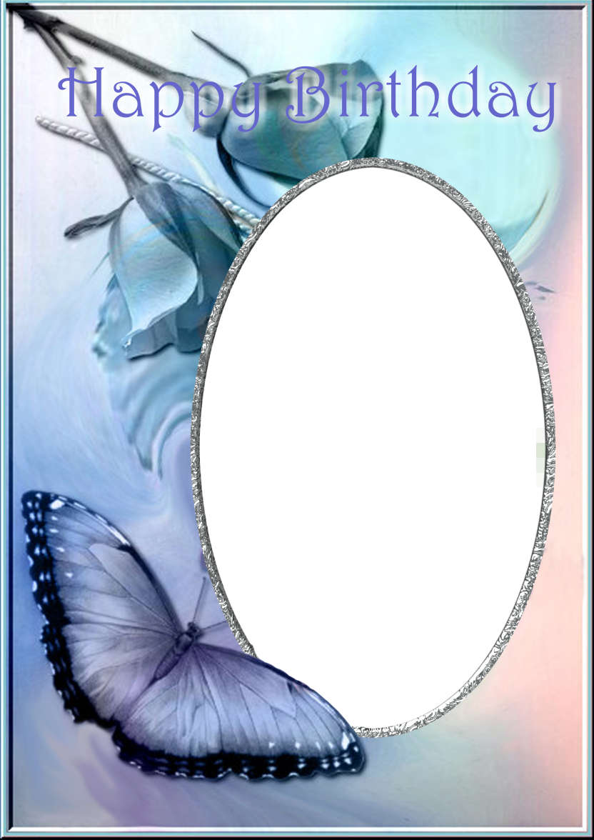Happy Birthday - Roses and Butterfly - card made with Crafty Bob's Card Creator