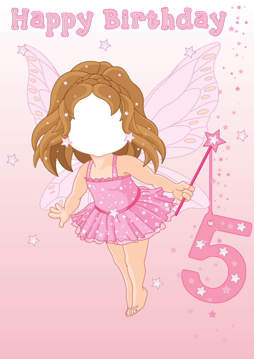 Fairy Princess Aged 5 - card made with Crafty Bob's Card Creator
