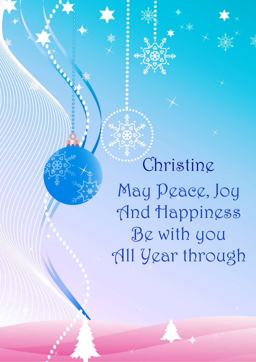 Christmas Sunset Decorative Card Front - card made with Crafty Bob's Card Creator