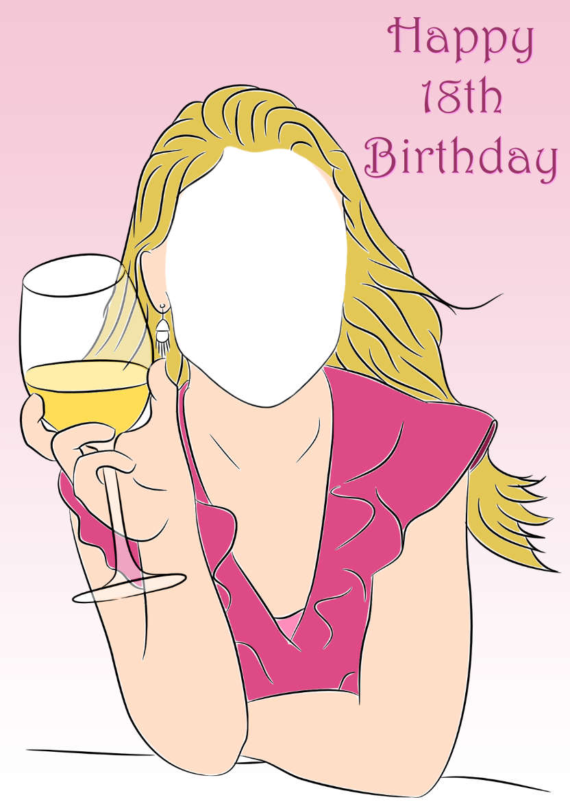 Cheers! Female Birthday Photo Card - card made with Crafty Bob's Card Creator