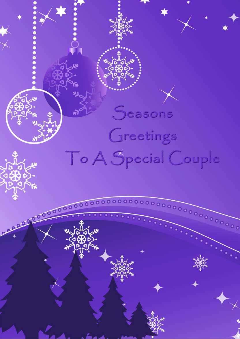 Christmas Tree Silhouette Scene - card made with Crafty Bob's Card Creator