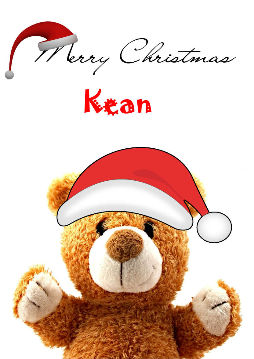 Christmas Bear Hug - card made with Crafty Bob's Card Creator