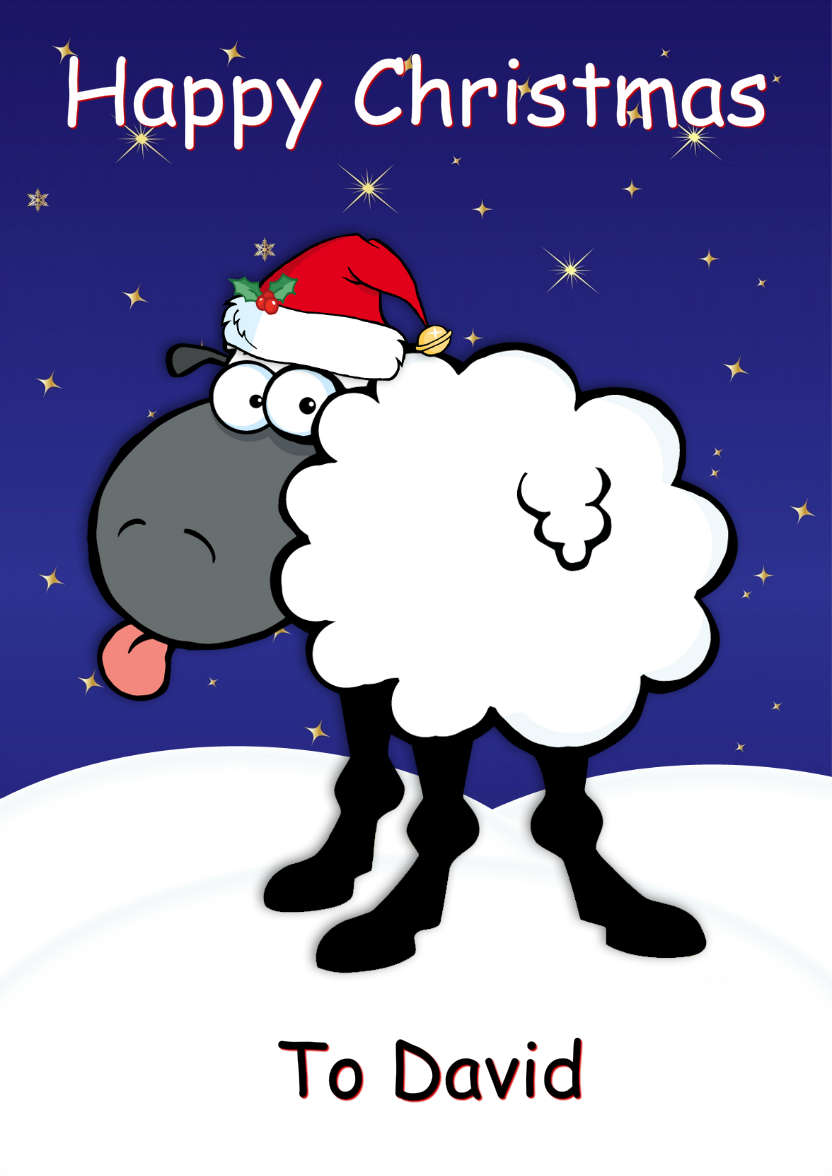 Christmas Sheep - card made with Crafty Bob's Card Creator
