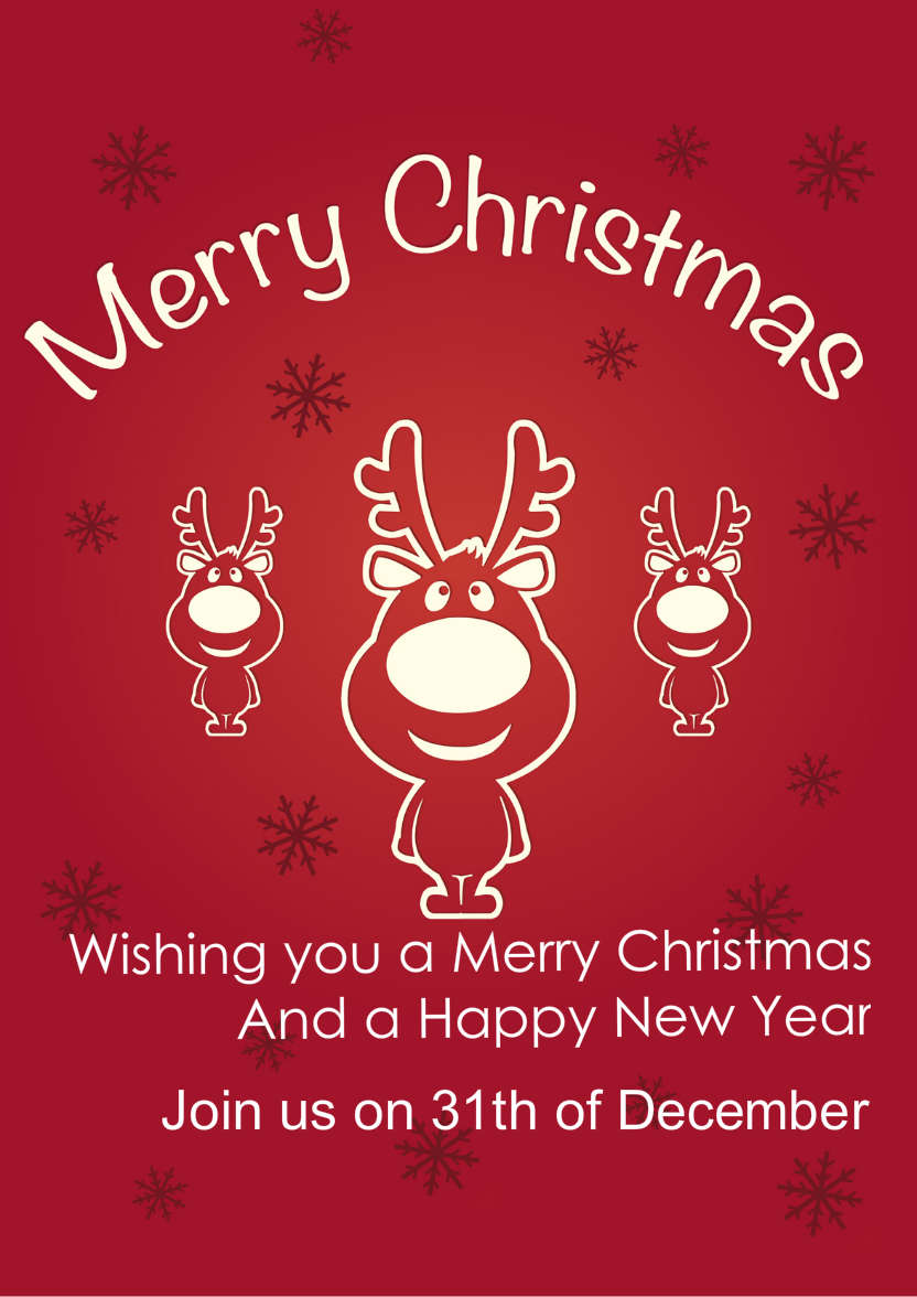 Smiling Reindeer - card made with Crafty Bob's Card Creator