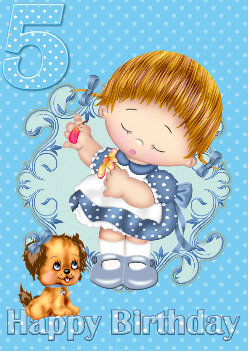 Blue Party Dress - card made with Crafty Bob's Card Creator