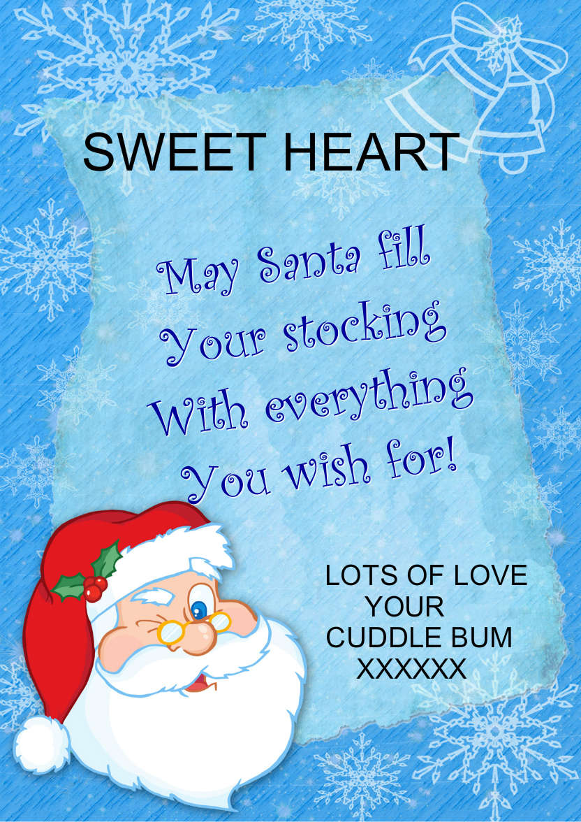 Winking Santa - card made with Crafty Bob's Card Creator