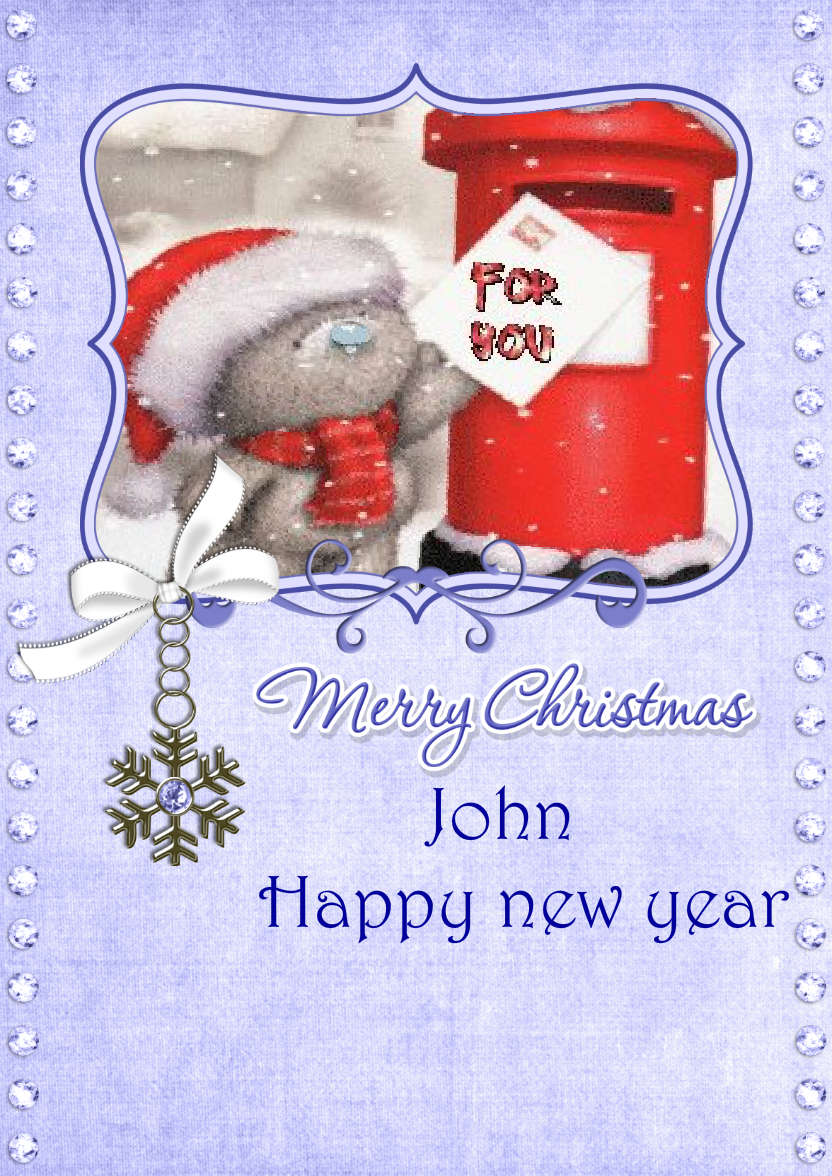 Christmas Bling Photo Card - card made with Crafty Bob's Card Creator