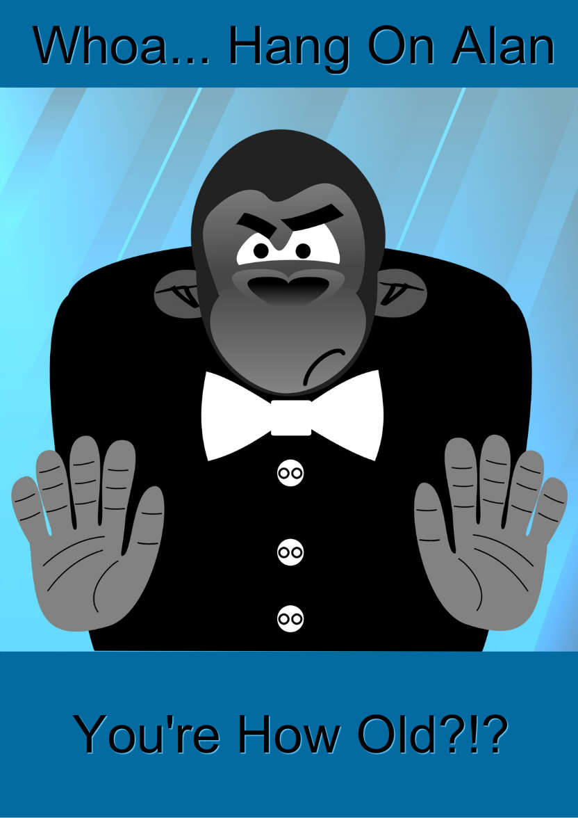 Grumpy Gorilla Humorous Card - card made with Crafty Bob's Card Creator