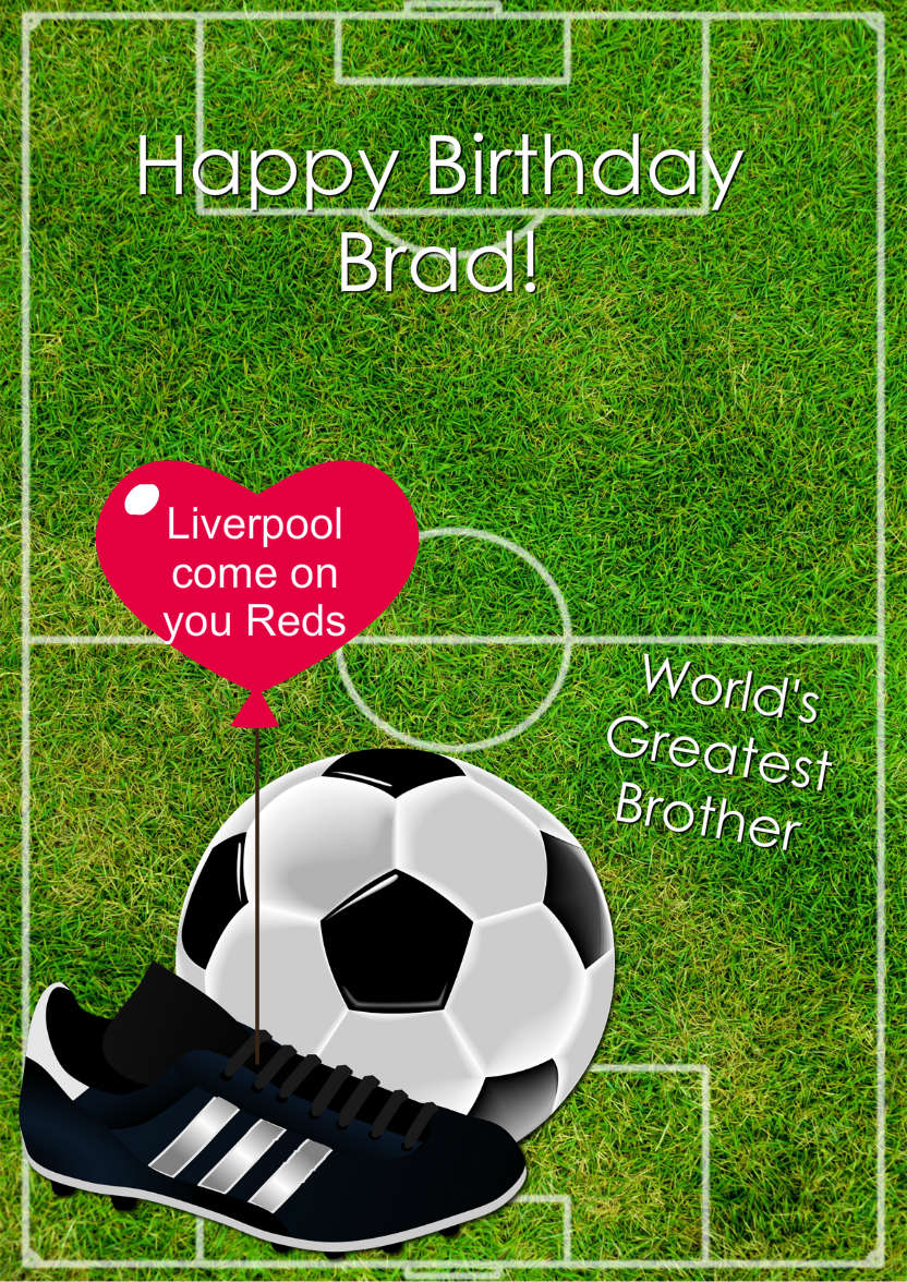 Football Pitch Card - card made with Crafty Bob's Card Creator