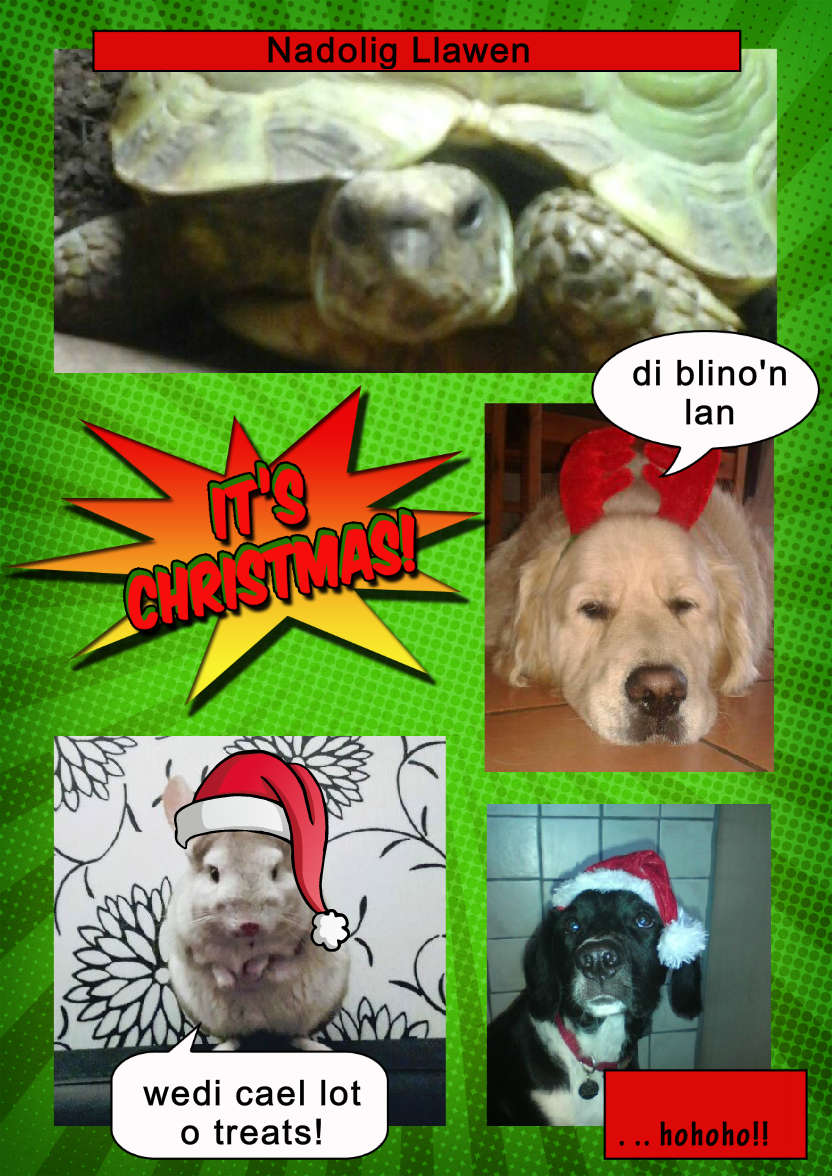 Christmas Comic Adventure Card - card made with Crafty Bob's Card Creator