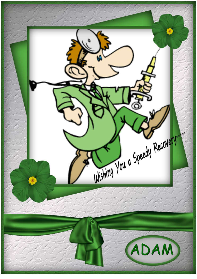 Speedy Recovery - card made with Crafty Bob's Card Creator