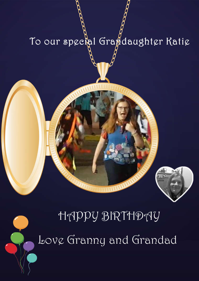 Locket Aperture Photo Card - card made with Crafty Bob's Card Creator