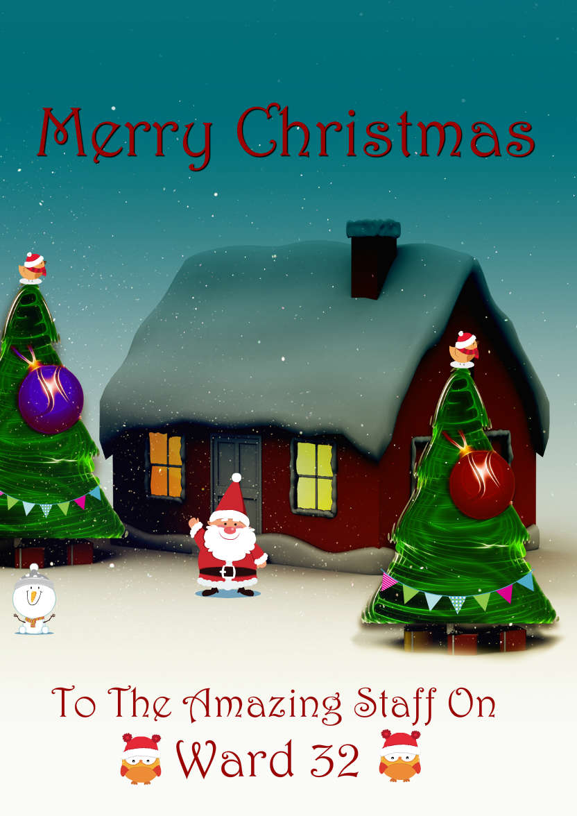 Chistmas from Our House to Yours - card made with Crafty Bob's Card Creator