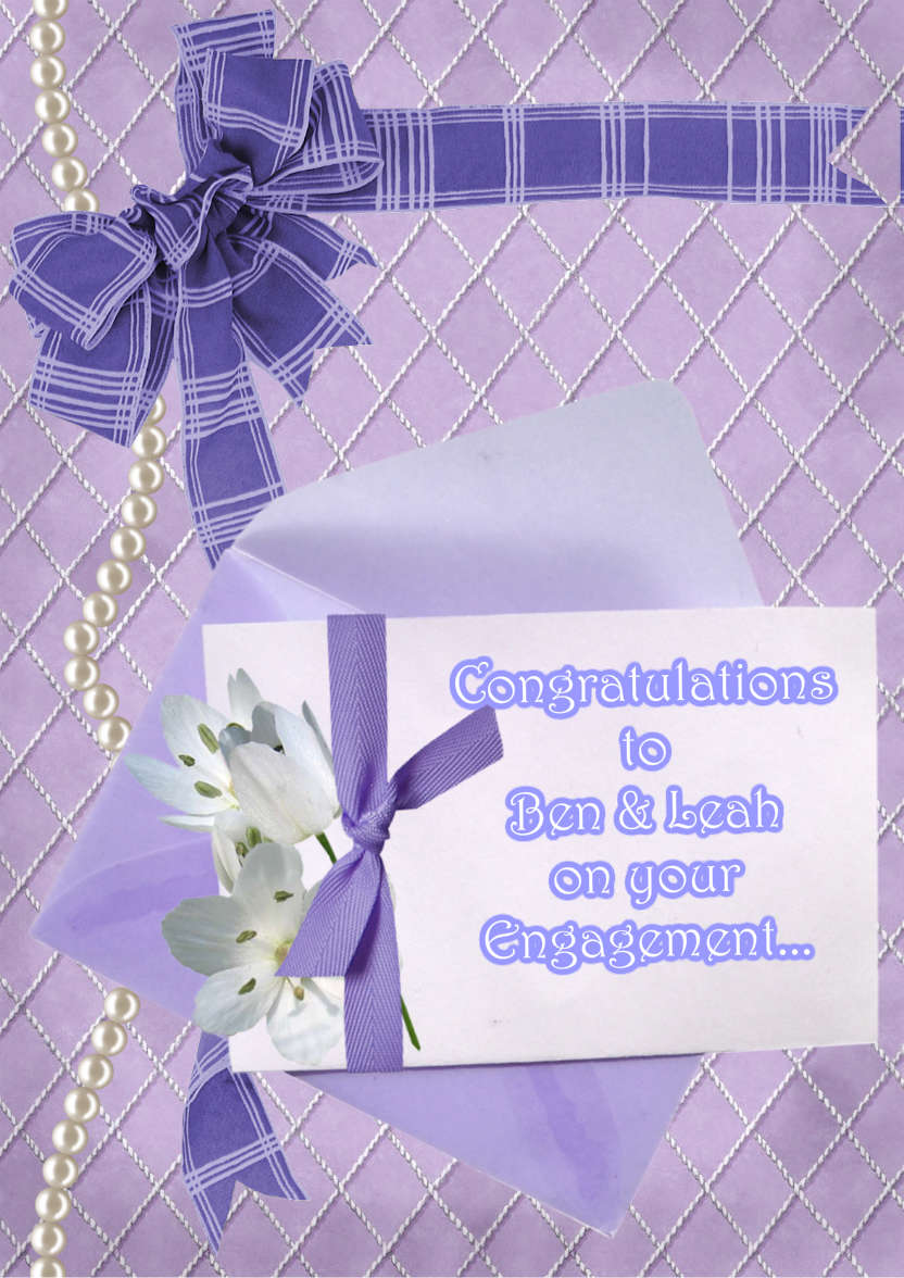 Lavendar Envelope Flower Card - card made with Crafty Bob's Card Creator