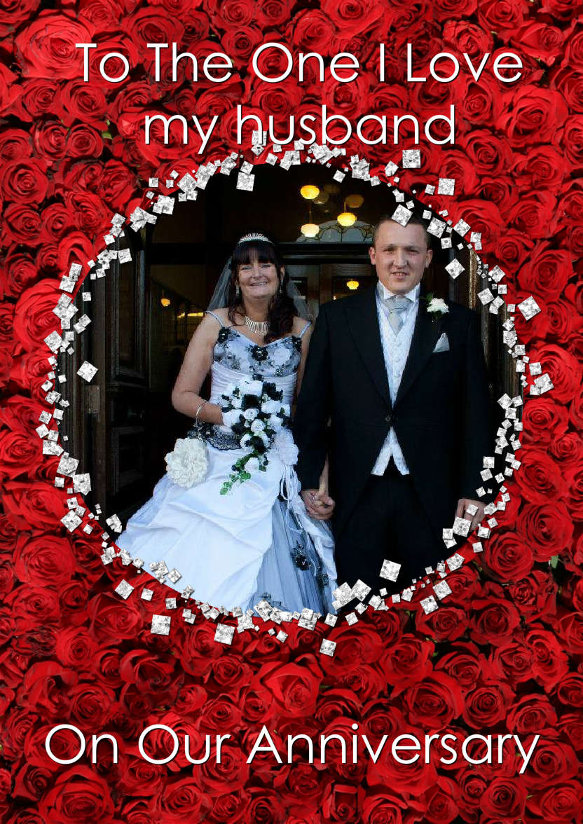 Roses and Diamonds Aperture Card - card made with Crafty Bob's Card Creator