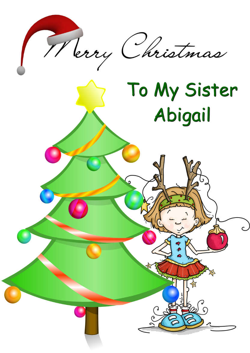 Decorating the Christmas Tree - card made with Crafty Bob's Card Creator