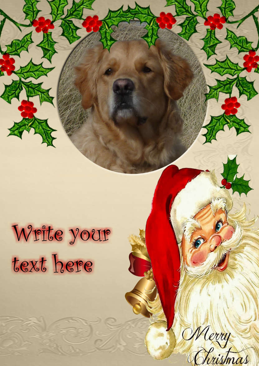 Christmas Photo Card with Santa - card made with Crafty Bob's Card Creator