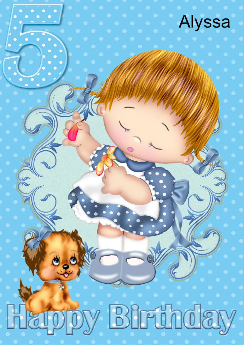 Blue Party Dress - card made with Crafty Bob's Card Creator