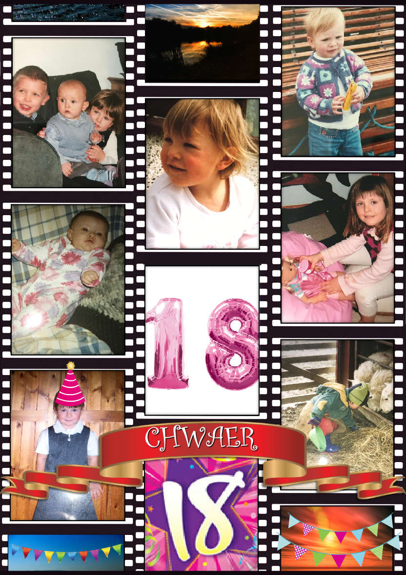 Film Strip Multi Photo Card - card made with Crafty Bob's Card Creator