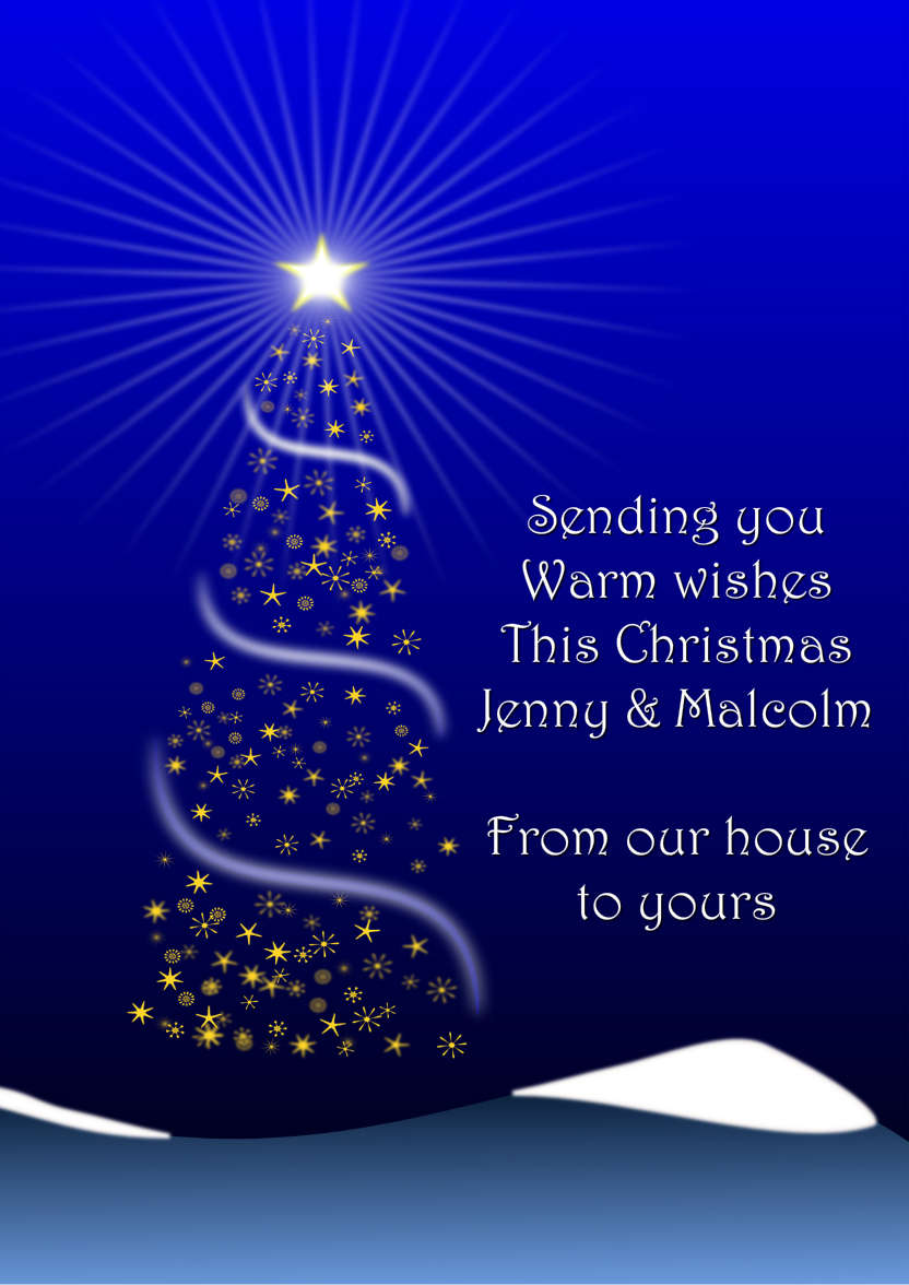 Christmas Tree Glow - card made with Crafty Bob's Card Creator