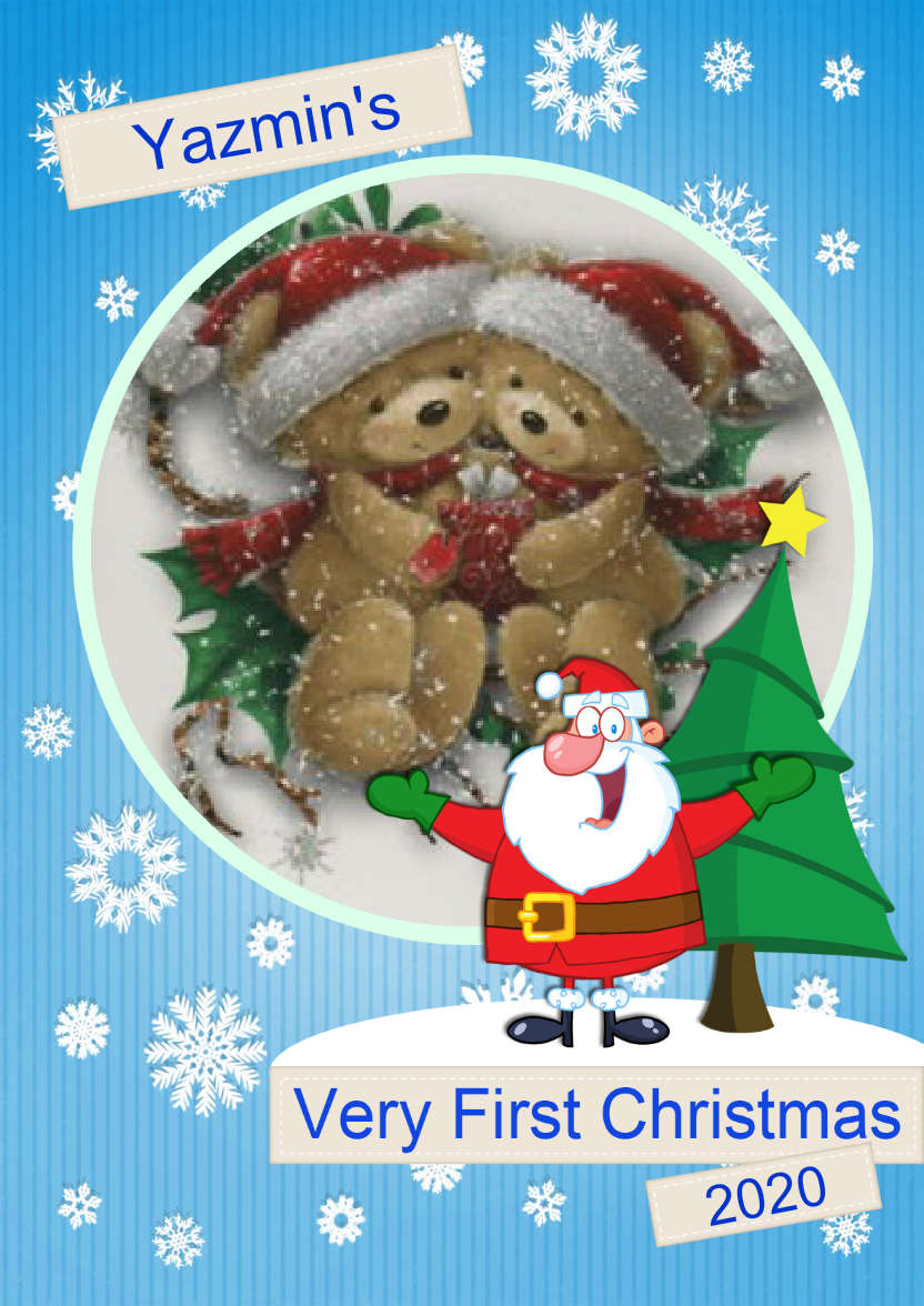 Very First Christmas Santa - card made with Crafty Bob's Card Creator
