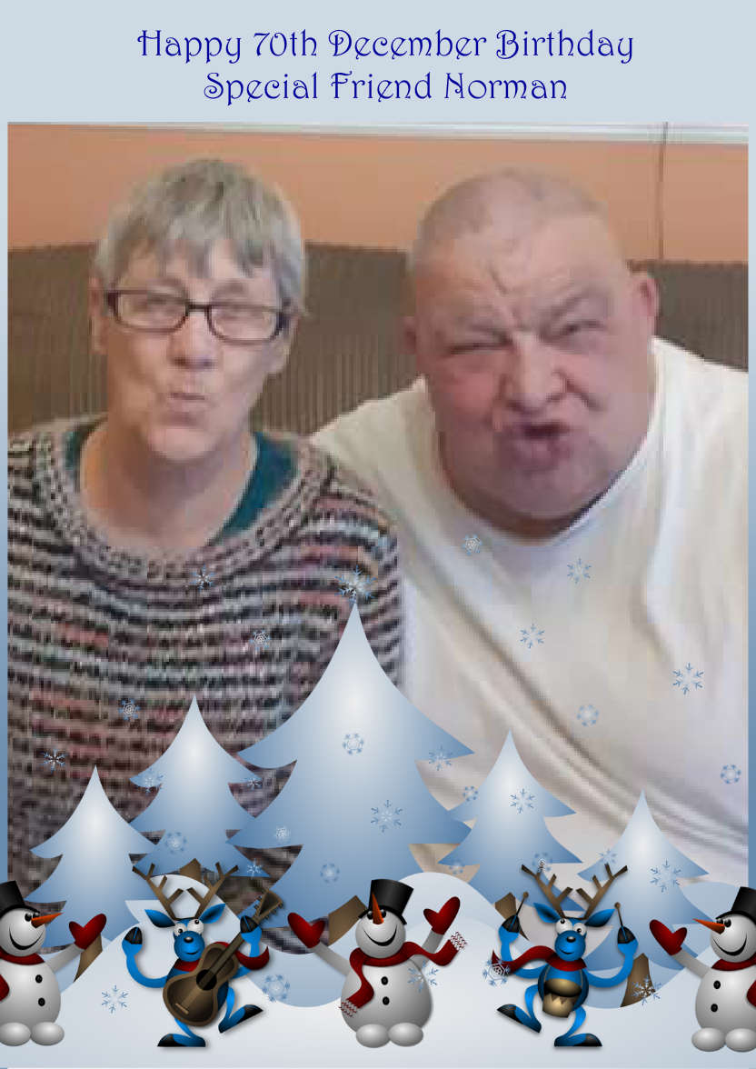 Dancing Christmas Friends - card made with Crafty Bob's Card Creator