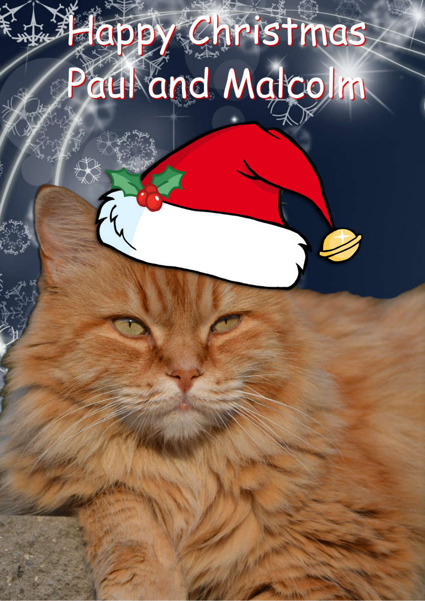 Christmas Cat - card made with Crafty Bob's Card Creator